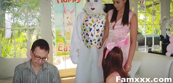  Hot Teen Fucked By Easter Bunny uncle| Famxxx.com